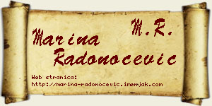 Marina Radonoćević vizit kartica